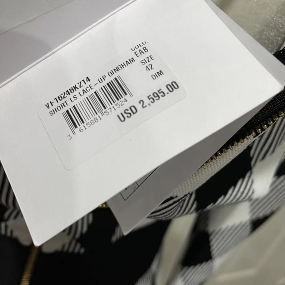 Balmain Gingham Jacquard Long Sleeve Dress - Picture 11 of 14